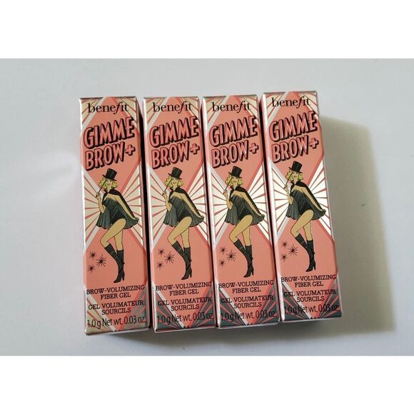 Lot Of 4-Benefit Cosmetics Gimme Brow+ #3 Tinted Volumizing Eyebrow Gel .03oz - Picture 1 of 5